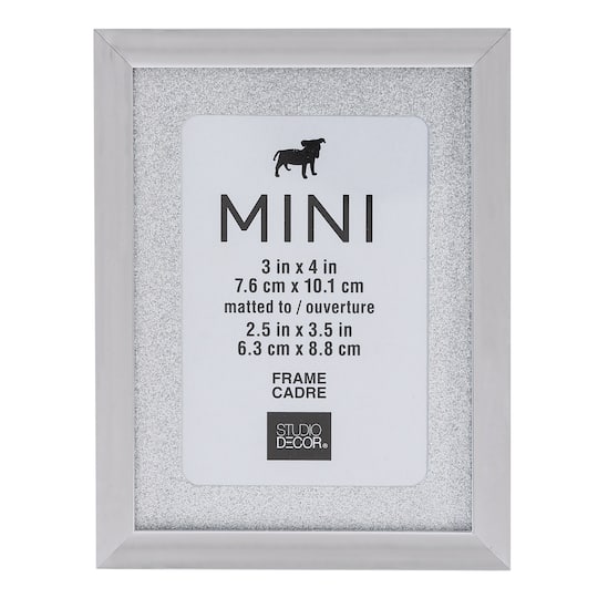 Silver Mini Frame with Mat by Studio D&#xE9;cor&#xAE;